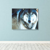 Holzwolf Leinwanddruck (Insitu (Holzboden))