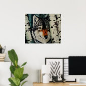 "Holzwolf" Poster (Heimbüro)