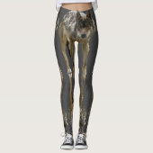Holzwolf-Wilddesign Leggings (Vorderseite)