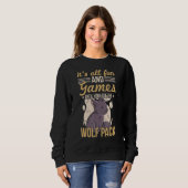 Holzwolf-Zitat für einen Wolf-Experten Sweatshirt (Vorne ganz)
