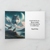 Holzwölfe bei Morgendämmerung Karte (Innenseite)