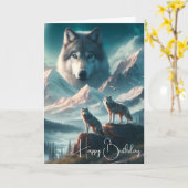 Holzwölfe bei Morgendämmerung Karte (Gelbe Blume)