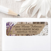 Holzwolle und Spitzen-Rustikale Hochzeitsmarke (Insitu)