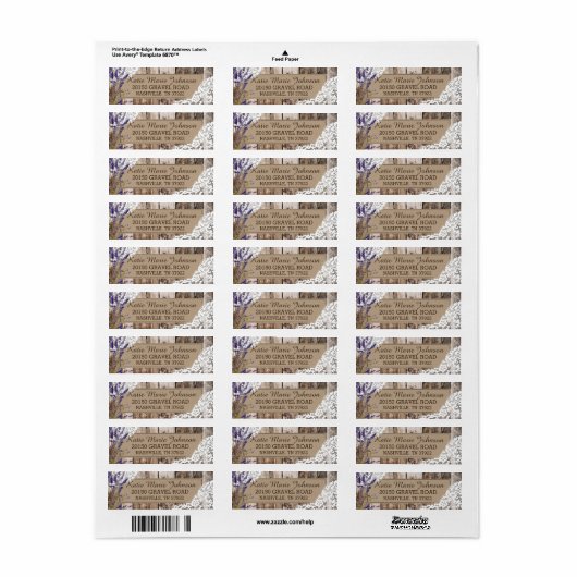 Holzwolle und Spitzen-Rustikale Hochzeitsmarke (Vorne)