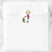 Holzwolzkleber Runder Aufkleber (Tasche)