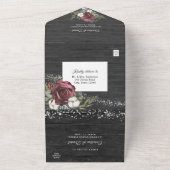 Holzwurzeln Elegant Hochzeit in einem All In One Einladung (Außenbereich)