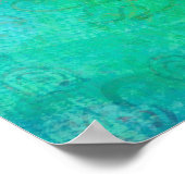 Holzyogi mit allen Chakra-Farben und Ohm Poster (Ecke)