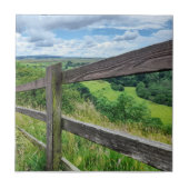 Holzzaun auf dem Lande Fliese (Vorderseite)