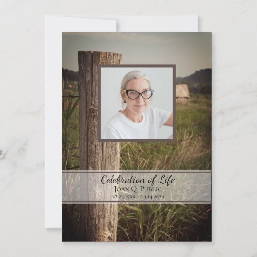 Holzzaun Einladung (Vorderseite)