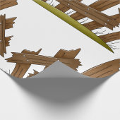 Holzzaun gebrochen Rustikaler Bauernhof Geschenkpapier