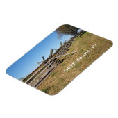 Holzzaun in Gettysburg PA Magnet (Linke Seite)