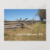 Holzzaun in Gettysburg PA Postkarte (Vorderseite)