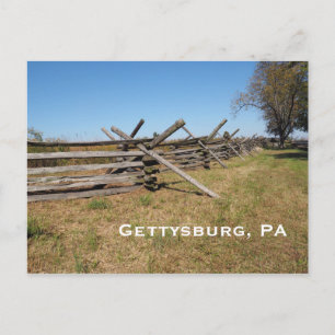 Holzzaun in Gettysburg PA Postkarte