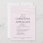 Holzzaun leuchtet Kinderdusche per Mail Foto Rosa Einladung (Rückseite)