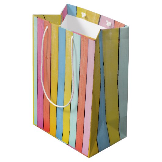 Holzzaun Mittlere Geschenktüte (Rückseite Schrägansicht)