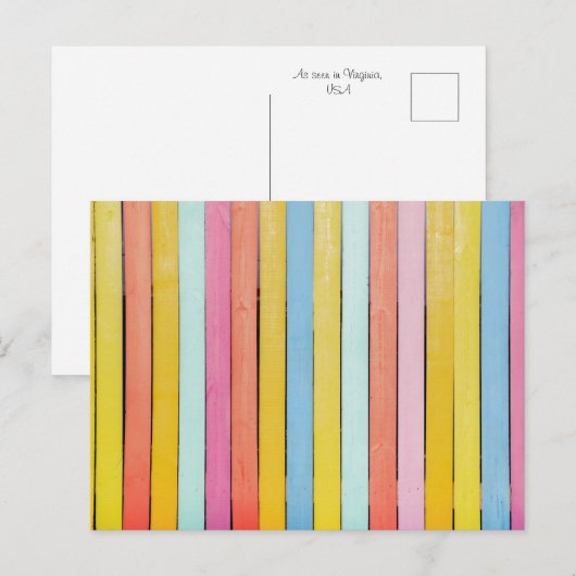 Holzzaun Postkarte (Vorne/Hinten)