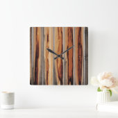 Holzzaun Textur Cool einzigartig Quadratische Wanduhr (Zuhause)