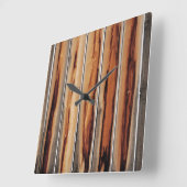 Holzzaun Textur Cool einzigartig Quadratische Wanduhr (Winkel)