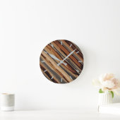 Holzzaun Textur Cool einzigartig Runde Wanduhr (Zuhause)