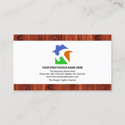 Holzzäune Handyman Tools Contractor Visitenkarte (Rückseite)