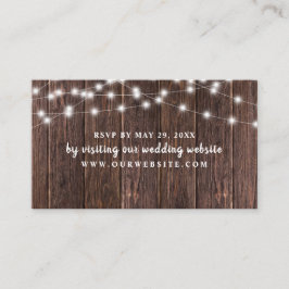 Holzzeichenbeleuchtung Hochzeitskarte RSVP Begleitkarte