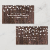 Holzzeichenbeleuchtung Hochzeitskarte RSVP Begleitkarte (Vorne/Hinten)