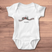 Holzzug Baby Strampler