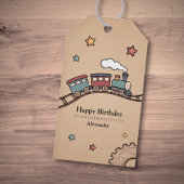 Holzzug Geschenkanhänger