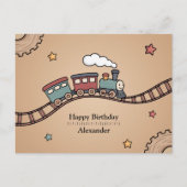 Holzzug Postkarte (Vorderseite)