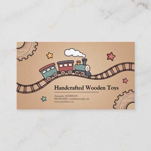 Holzzug Visitenkarte (Vorderseite)