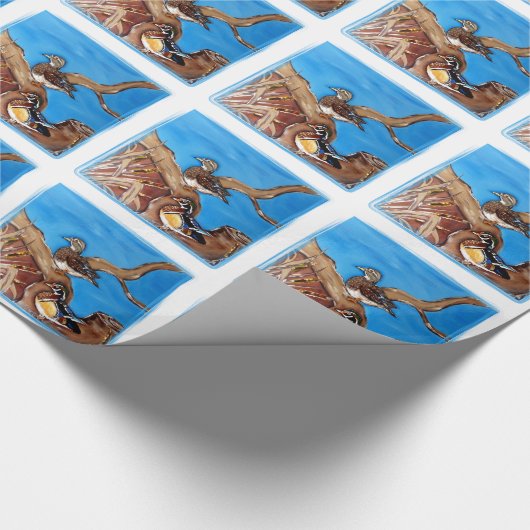 HOLZZÜGE GESCHENKPAPIER (Ecke)