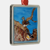 HOLZZÜGE SILBERNES ORNAMENT (Rechts)