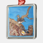 HOLZZÜGE SILBERNES ORNAMENT (Links)