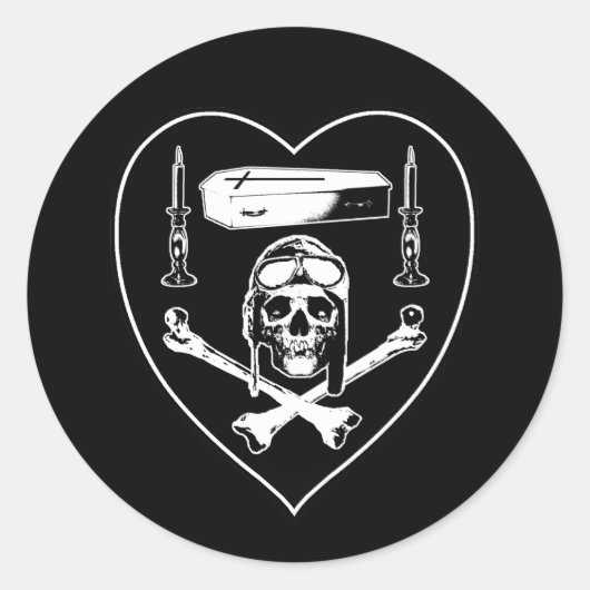 Homage à Nungesser Runder Aufkleber (Vorderseite)