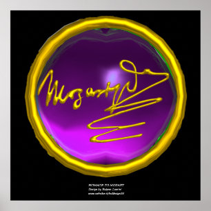 HOMAGE BIS MOZART, Lila Amethyst kolossale Größe Poster