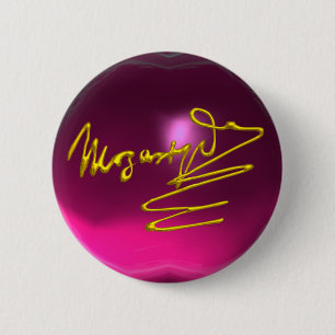 HOMAGE NACH MOZART, rosa Amethyste Button