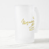 HOMAGE TO MOZART / 3D-GOLD-SIGNATUR DES COMPOSERS MATTGLAS BIERGLAS (VorderseiteRechts)