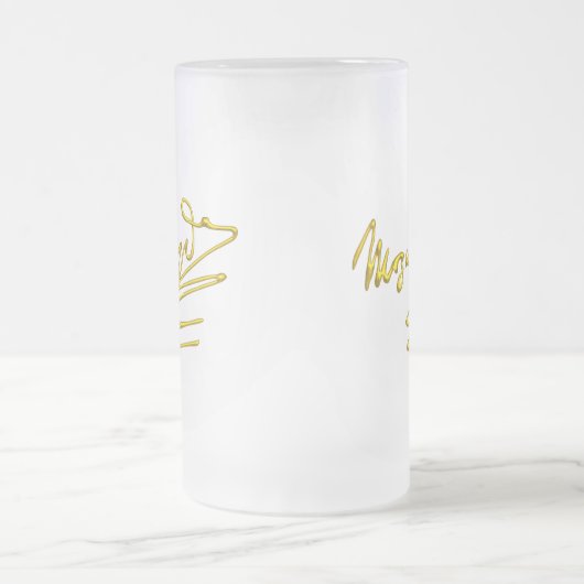 HOMAGE TO MOZART / 3D-GOLD-SIGNATUR DES COMPOSERS MATTGLAS BIERGLAS (Mittel)