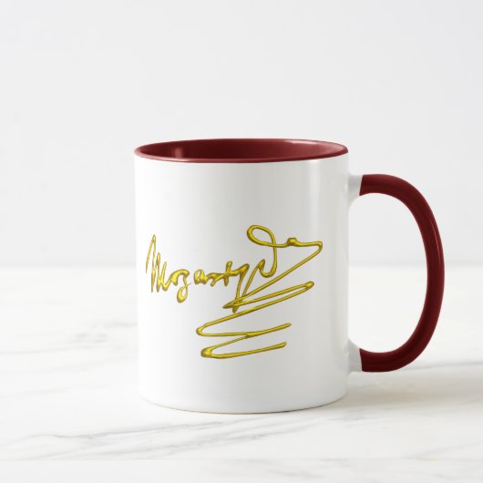 HOMAGE TO MOZART / 3D-GOLD-SIGNATUR DES COMPOSERS TASSE (Rechts)