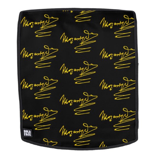 HOMAGE TO MOZART 3D Gold Signature Composer Black Rucksack (Abnehmbare Front)