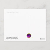 HOMAGE TO MOZART 3D Gold Signature Komponist Lila Postkarte (Rückseite)