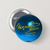 HOMAGE TO MOZART, blauer Saphir Button (Vorne & Hinten)