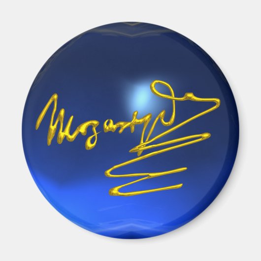 HOMAGE TO MOZART, blauer Saphir Magnet (Vorne)