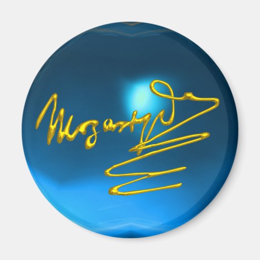 HOMAGE TO MOZART, blauer Saphir Magnet (Vorne)