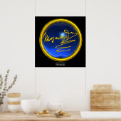 HOMAGE TO MOZART, Blue Saphir kolossale Größe Poster (Küche)