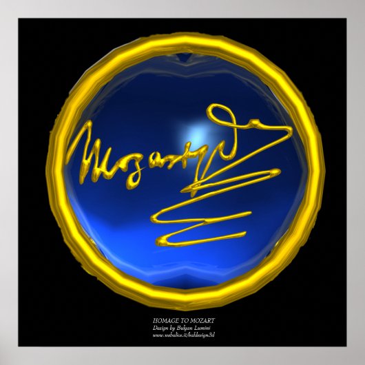 HOMAGE TO MOZART, Blue Saphir kolossale Größe Poster (Vorne)