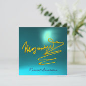 HOMAGE TO MOZART, GOLD BLAUE KONZERT EINLADUNG (Stehend Vorderseite)