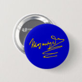 HOMAGE TO MOZART Gold Signature of Composer Blue Button (Vorne & Hinten)