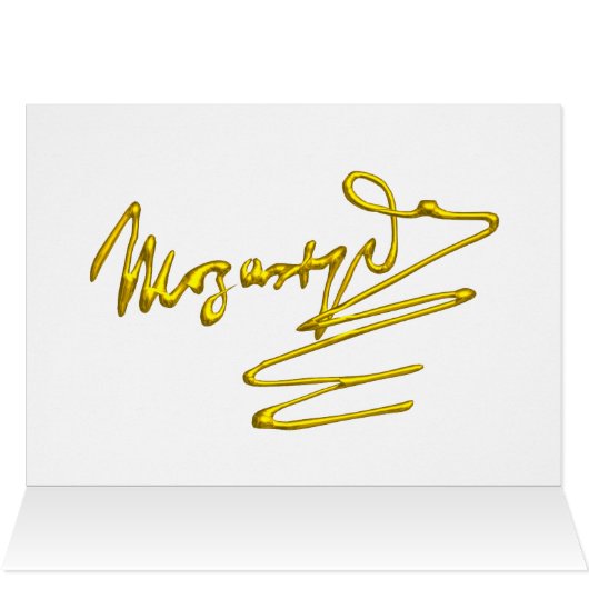 HOMAGE TO MOZART Gold Signature of Composer Green (Innenansicht Horizontal (Oben))