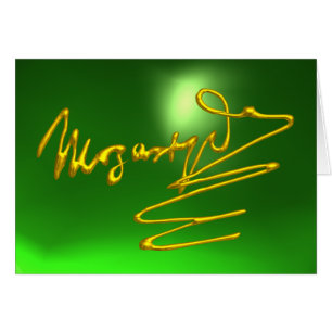HOMAGE TO MOZART Gold Signature of Composer Green